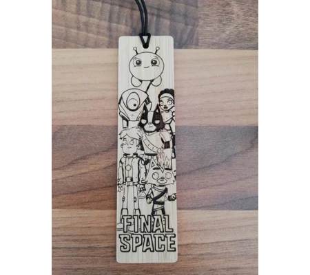 Final Space laser engraved bookmark