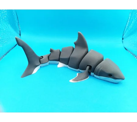 Great White Shark Articulated Figure Flexi - 3D Printed