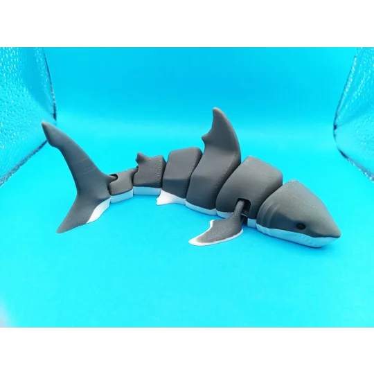 Great White Shark Articulated Figure Flexi - 3D Printed