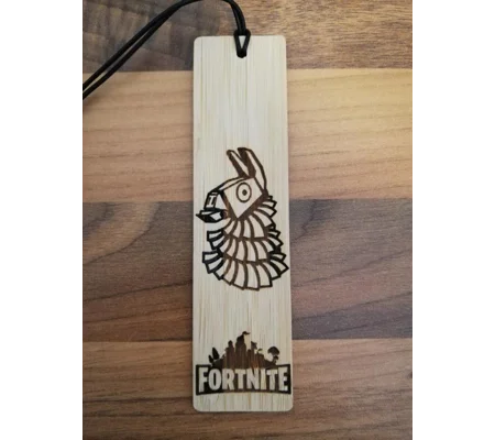 Fortnite laser engraved bookmark