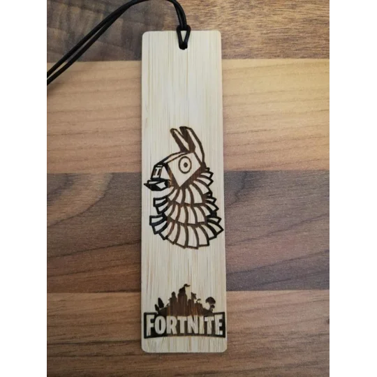Fortnite laser engraved bookmark