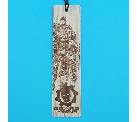 Gears of War laser engraved bookmark