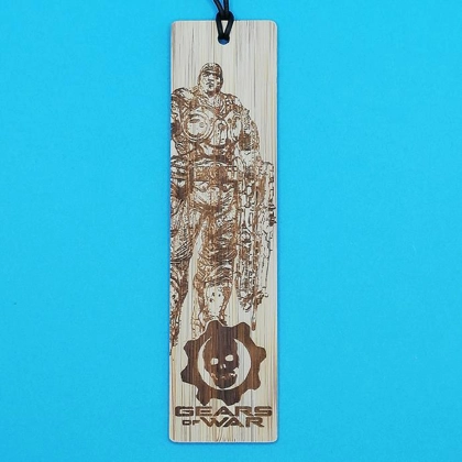 Gears of War laser engraved bookmark