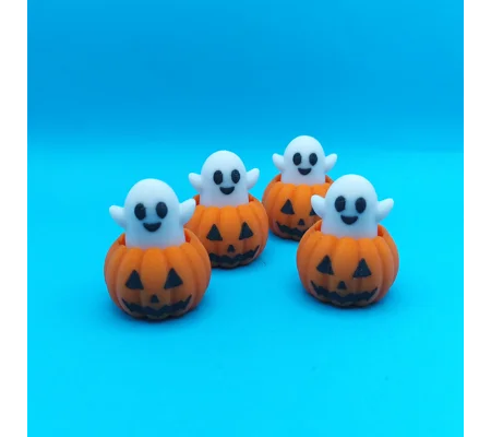 Ghost in a Pumpkin fidget clicker toy