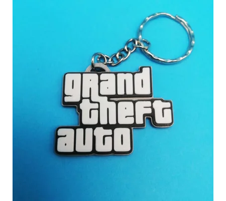 Grand Theft Auto logo 3D Printed Keyring