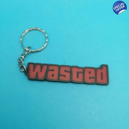 Grand Theft Auto - Wasted 3D Printed Keyring Grand Theft Auto - Wasted 3D Printed Keyring