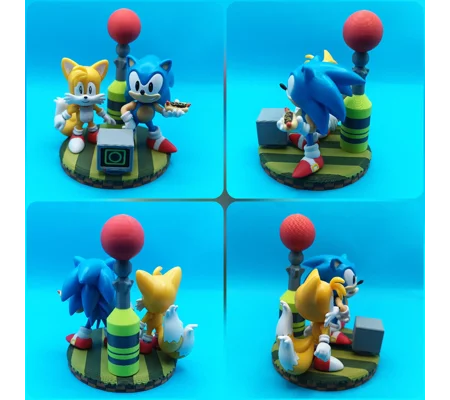 Sonic the Hedgehog - Green Hill Zone Inspired Base for Jakks Pacific 2.5 inch action figures