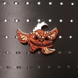 Gremlin Stripe - front facing pin badg..