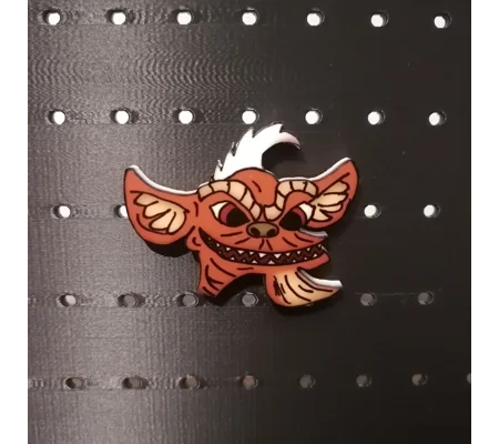 Gremlin Stripe - front facing pin badge - Gremlins inspired