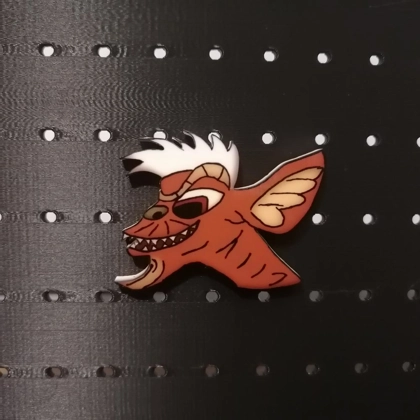 Gremlin Stripe - side facing pin badge - Gremlins inspired
