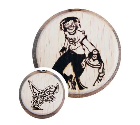 Jet Set Radio laser engraved keyring