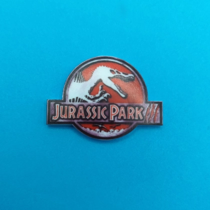 Jurassic Park 3 logo pin badge