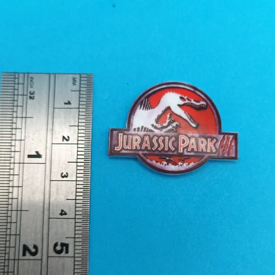 Jurassic Park 3 logo pin badge