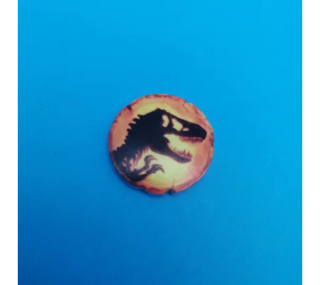 Jurassic World Dominion logo pin badge