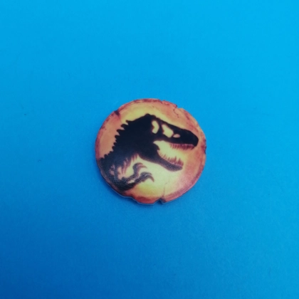 Jurassic World Dominion logo pin badge