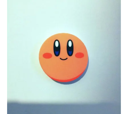 Kirby face pin badge