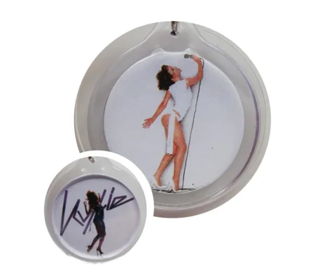 Kylie plastic keyring