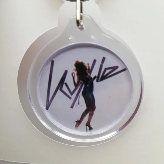 Kylie plastic keyring
