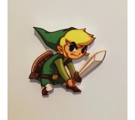 Legend of Zelda pin badge - Link with sword ready