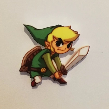 Legend of Zelda pin badge - Link with sword ready Legend of Zelda pin badge - Link with sword ready
