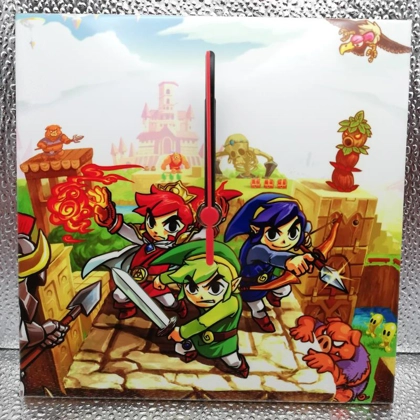 Legend of Zelda Tri Force Heroes Ceramic Tile Wall Clock