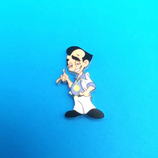 Leisure Suit Larry pin badge - Larry Laffer