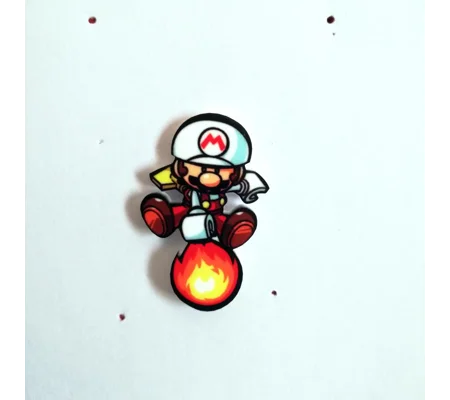 Mario vs Donkey Kong - Mini Fire Mario Toy pin badge