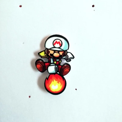 Mario vs Donkey Kong - Mini Fire Mario Toy pin badge Mario vs Donkey Kong - Mini Fire Mario Toy pin badge