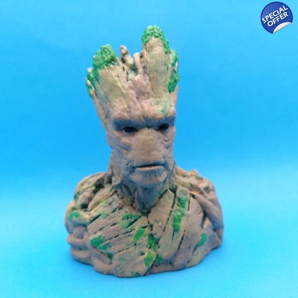 Marvel's Groot - hand-painted Hollow Mini Resin 3D Printed Bust