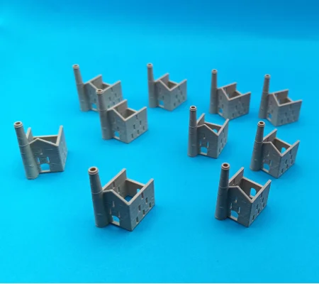 Mini Cornish Mine Houses (x10) - Medium Stone