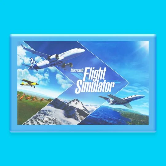 Microsoft Flight Simulator - Plastic Photo Frame Magnet