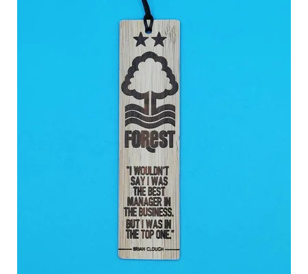 Nottingham Forest laser engraved bookmark