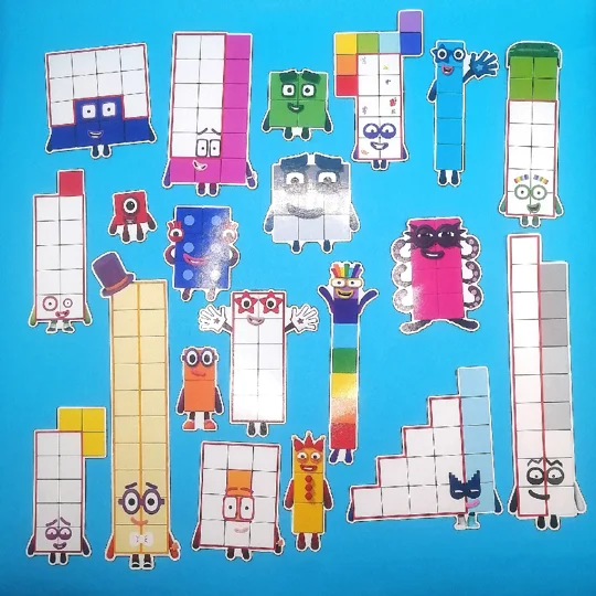 Number Blocks print and cut magnets (1-20)