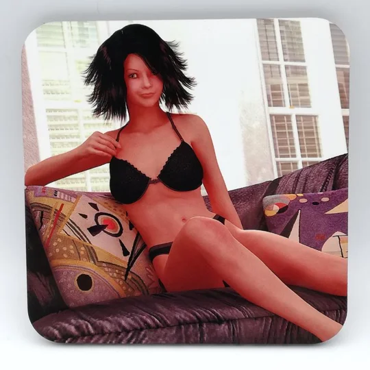 Original Art Drinks Coaster - Avangeline - Resting