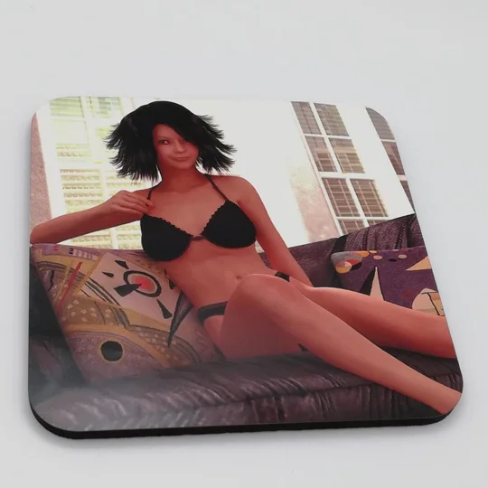 Original Art Drinks Coaster - Avangeline - Resting