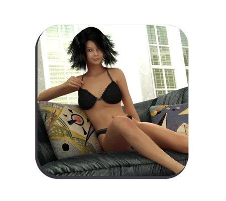 Original Art Drinks Coaster - Avangeline - Resting