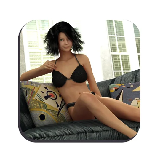 Original Art Drinks Coaster - Avangeline - Resting