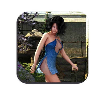 Original Art Drinks Coaster - Avangeline - The Steps