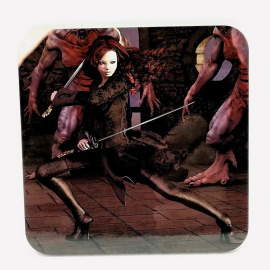 Original Art Drinks Coaster - Keep Back The Night