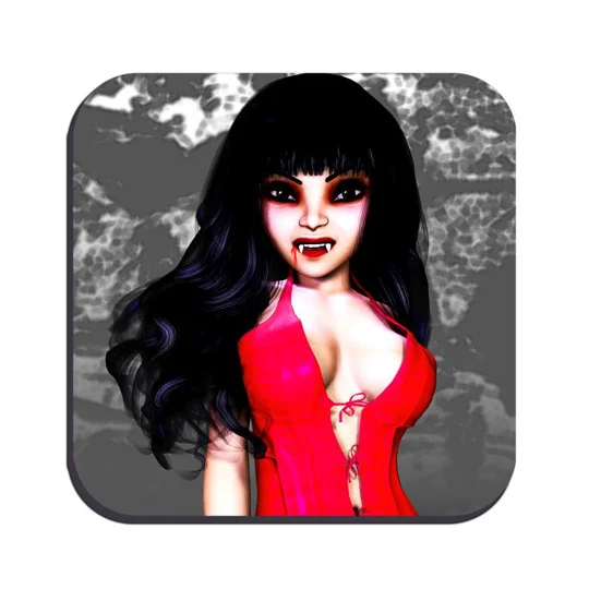 Original Art Drinks Coaster - Lady is a Vamp