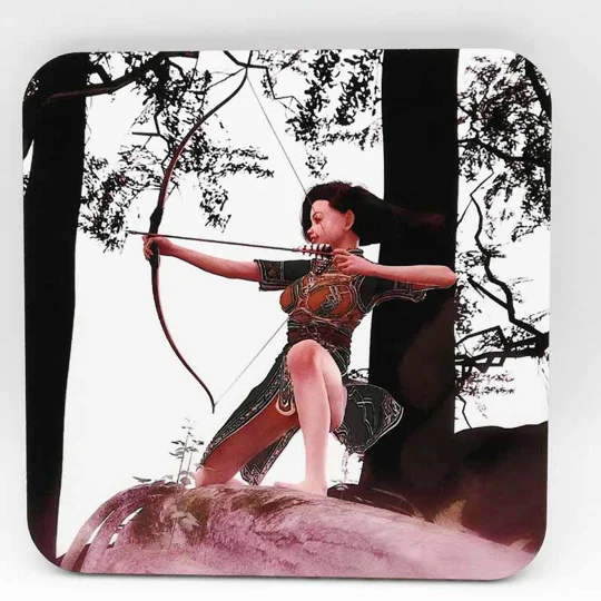 Original Art Drinks Coaster - Miley - Wood Elf