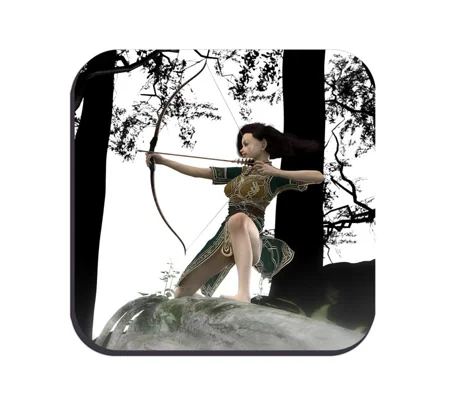 Original Art Drinks Coaster - Miley - Wood Elf