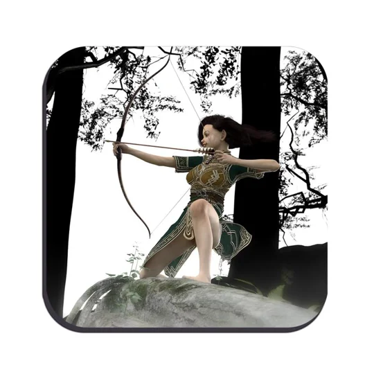 Original Art Drinks Coaster - Miley - Wood Elf