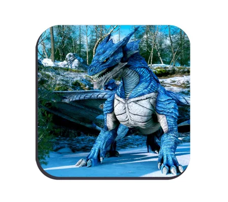 Original Art Drinks Coaster - Winter Dragon