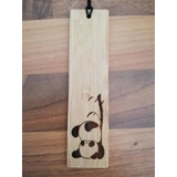 Panda laser engraved bookmark