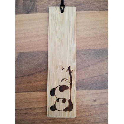 Panda laser engraved bookmark Panda laser engraved bookmark