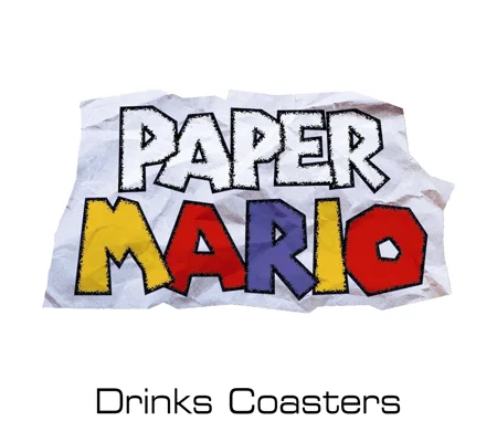 Paper Mario drinks coasters