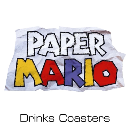 Paper Mario drinks coasters