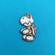 Paper Mario - Dry Bones pin badge ..