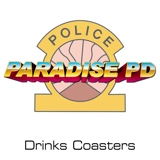Paradise PD drinks coasters